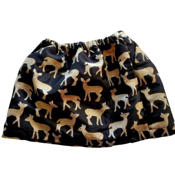 NWT Gymboree Deer Jacquard Skirt - Size 5-6 - Black and Gold - Picture 3 of 3
